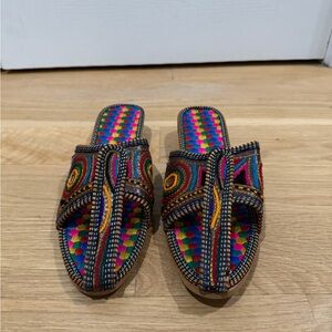 Colorful Embroidered Women's Sandals. Hand made in India